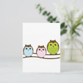 Niedlich Mod Chic Classy Destiny Owl Postkarte (Stehend Vorderseite)