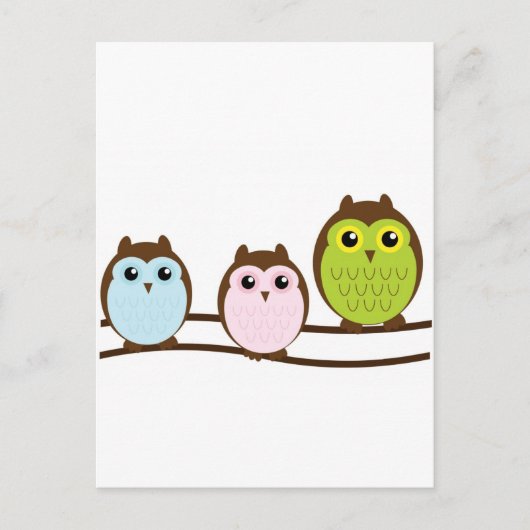 Niedlich Mod Chic Classy Destiny Owl Postkarte (Vorderseite)