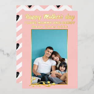 Niedlich Modern 2 Foto Happy Mothers Day Folien Feiertagskarte