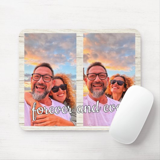 Niedlich-Modern-2-Fotoleime-Monogramm Mousepad (Mit Mouse)