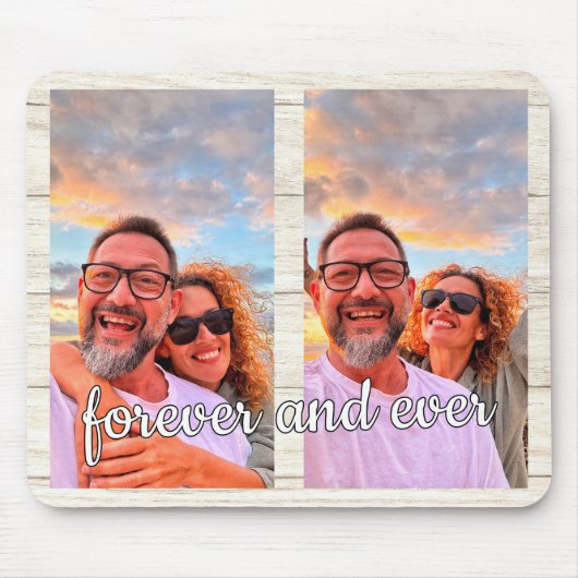 Niedlich-Modern-2-Fotoleime-Monogramm Mousepad (Vorne)