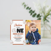 Niedlich Modern Baseball Budget Foto 1. Geburtstag (Stehend Vorderseite)