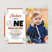 Niedlich Modern Baseball Budget Foto 1. Geburtstag (Vorderseite)