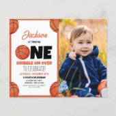 Niedlich Modern Basketball Budget Foto 1. Geburtst (Vorderseite)