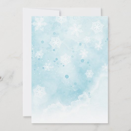 Niedlich Modern Blue Christmas Party Einladung (Rückseite)