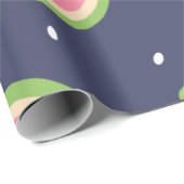 Niedlich Modern Blue Green Birthday Watermelon Obs Geschenkpapier (Rolleneckpunkt)