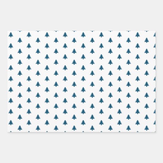 Niedlich Modern Blue Snowman Weihnachtsbaumskript Geschenkpapier Set (Vorderseite 2)