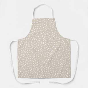 Niedlich Modern Boho beige Polka Dot Schürze
