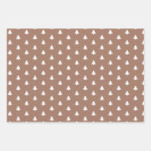 Niedlich Modern Brown Snowman Weihnachtsbaumen Geschenkpapier Set (Vorderseite 2)