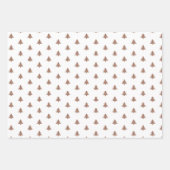 Niedlich Modern Brown Snowman Weihnachtsbaumen Geschenkpapier Set (Vorderseite 2)