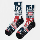 Niedlich & modern Christma Snowman Knitter Socken (Links)
