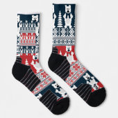 Niedlich & modern Christma Snowman Knitter Socken (Rechts)