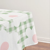 Niedlich Modern Daisy Pattern auf Sage Gingham Kar Tischdecke (Beispiel)