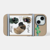 Niedlich Modern English Mastiff Dog Art iPhone 15 Hülle (Rückseite (Horizontal))