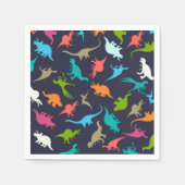 Niedlich Modern farbenfrohe Fun Dinosaurier Kinder Serviette (Vorderseite)
