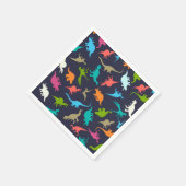Niedlich Modern farbenfrohe Fun Dinosaurier Kinder Serviette (Ecke)