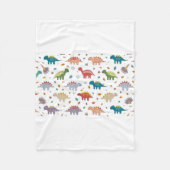 Niedlich Modern farbenfroher Spaß Dinosaurier Kind Fleecedecke (Vorderseite)
