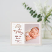 Niedlich Modern Foto Baby Girl Danke Postcard Postkarte (Stehend Vorderseite)