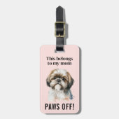Niedlich Modern Funny Shih Tzu Dog Lover Gepäckanhänger (Vorderseite vertikal)