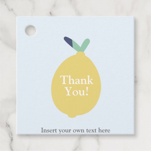 Niedlich Modern Lemon Vielen Dank für Ihr Unterneh Geschenkanhänger (Vorderseite)