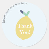 Niedlich Modern Lemon Vielen Dank für Ihren Firmen Runder Aufkleber (Vorderseite)