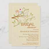 Niedlich Modern Love Birds Bridal Dusche Einladung (Vorne/Hinten)