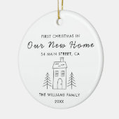 Niedlich Modern Minimalistisch First Christmas Neu Keramik Ornament (Links)