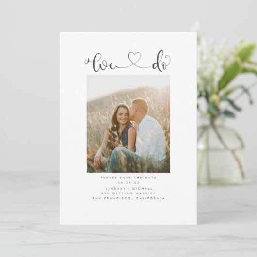 Niedlich-modern Minimalistisch machen wir Foto Sav Save The Date (Stehend Vorderseite)