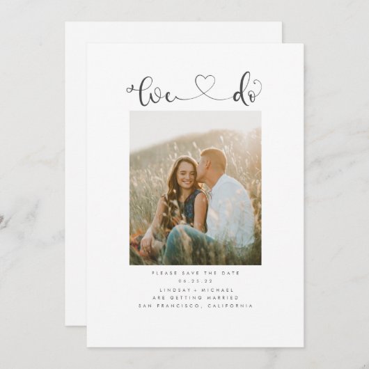 Niedlich-modern Minimalistisch machen wir Foto Sav Save The Date (Vorne/Hinten)