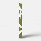 Niedlich-Modern-Muster-Monogramm-Name Trendgrün Case-Mate iPhone Hülle (Rückseite / Links)