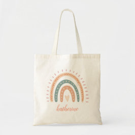 Niedlich Modern Pastel Boho Rainbow Tragetasche