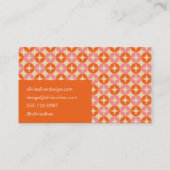 Niedlich-Modern-Pink-Orange-Script-Kalligrafie hel Visitenkarte (Rückseite)