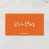 Niedlich-Modern-Pink-Orange-Script-Kalligrafie hel Visitenkarte (Vorderseite)