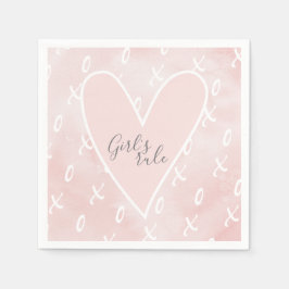 Niedlich Modern Pink Valentinstag Liebe Girly Serviette