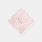 Niedlich Modern Pink Valentinstag Liebe Girly Serviette (Ecke)