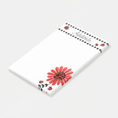 Niedlich Modern Red Ladybug Personalisiert Post-it Klebezettel (angewinkelt)
