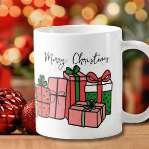 Niedlich Modern Red Pink Weihnachten Kaffeetasse