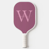 Niedlich Modern rosa Monogram Name & Initial Pickleball Schläger (Vorderseite)