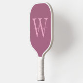 Niedlich Modern rosa Monogram Name & Initial Pickleball Schläger (Links)