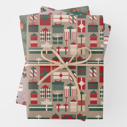 Niedlich Modern Scandi bauble Muster Weihnachten Geschenkpapier Set (Beispiel)