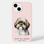 Niedlich Modern Shih Tzu Mama Personalisiert Case-Mate iPhone Hülle (Rückseite)