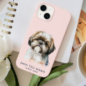 Niedlich Modern Shih Tzu Mama Personalisiert Case-Mate iPhone Hülle