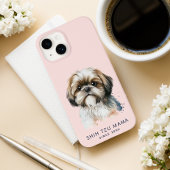 Niedlich Modern Shih Tzu Mama Personalisiert Case-Mate iPhone Hülle