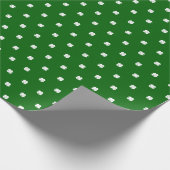Niedlich Modern Simple Emerald Green Lucky Clocks Geschenkpapier (Ecke)