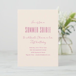 Niedlich Modern Summer Soiree Geburtstagsparty Mag Einladung
