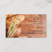 Niedlich & modern Wasserfarbenbrot / Bäckerei Visitenkarte (Rückseite)