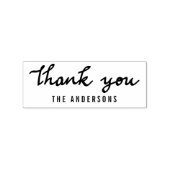 Niedlich Modern Wedding Danke Typografie Gummistempel (Prägung)