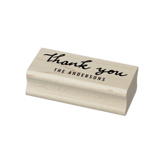 Niedlich Modern Wedding Danke Typografie Gummistempel (Stempel)