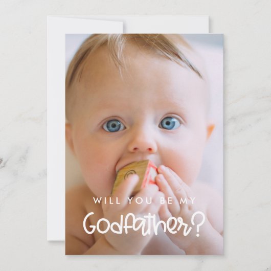 Niedlich modern Werden Sie meine Godvaterkarte sei Einladung (Vorderseite)