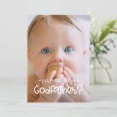 Niedlich modern Werden Sie meine Godvaterkarte sei Einladung (Stehend Vorderseite)